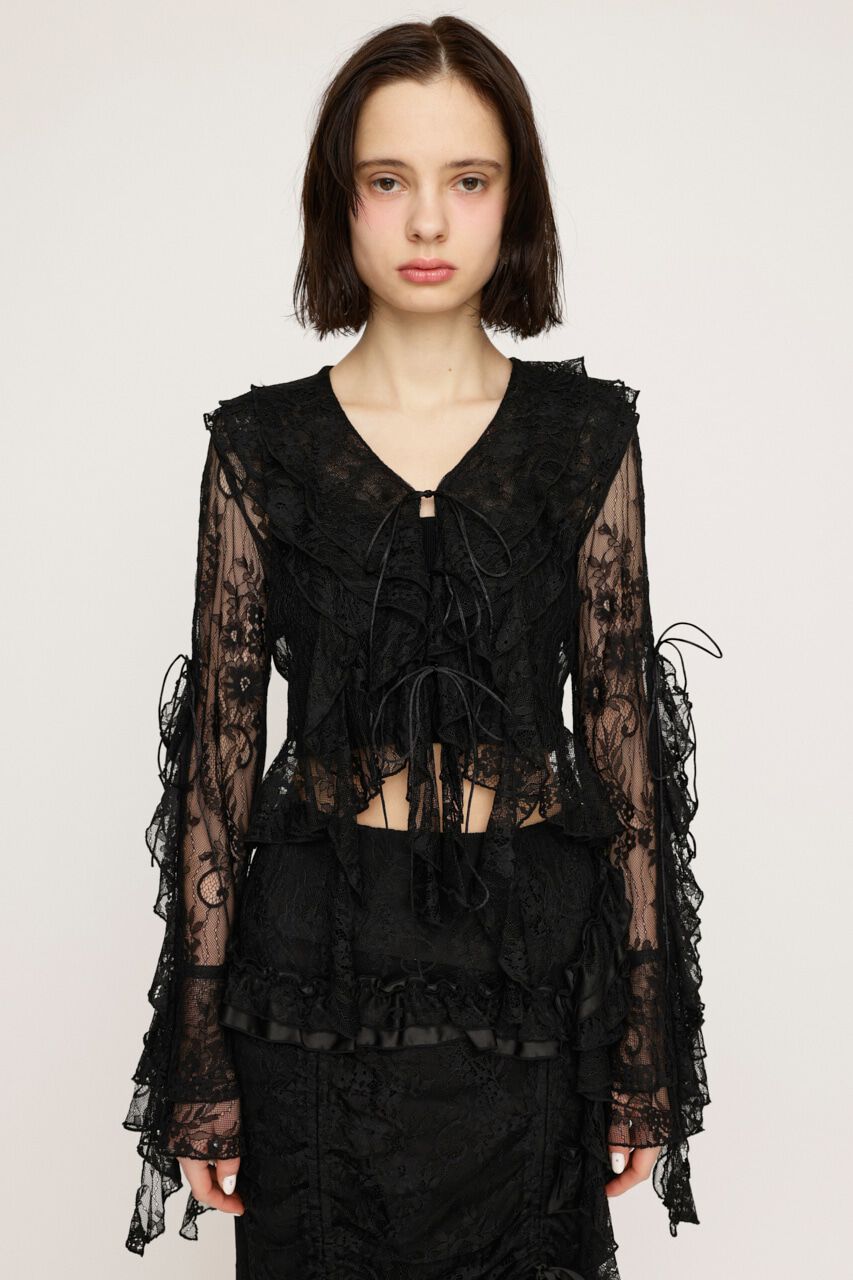 SLY「FRONT RIBBON LACE ブラウス」|シャツ・ブラウス|