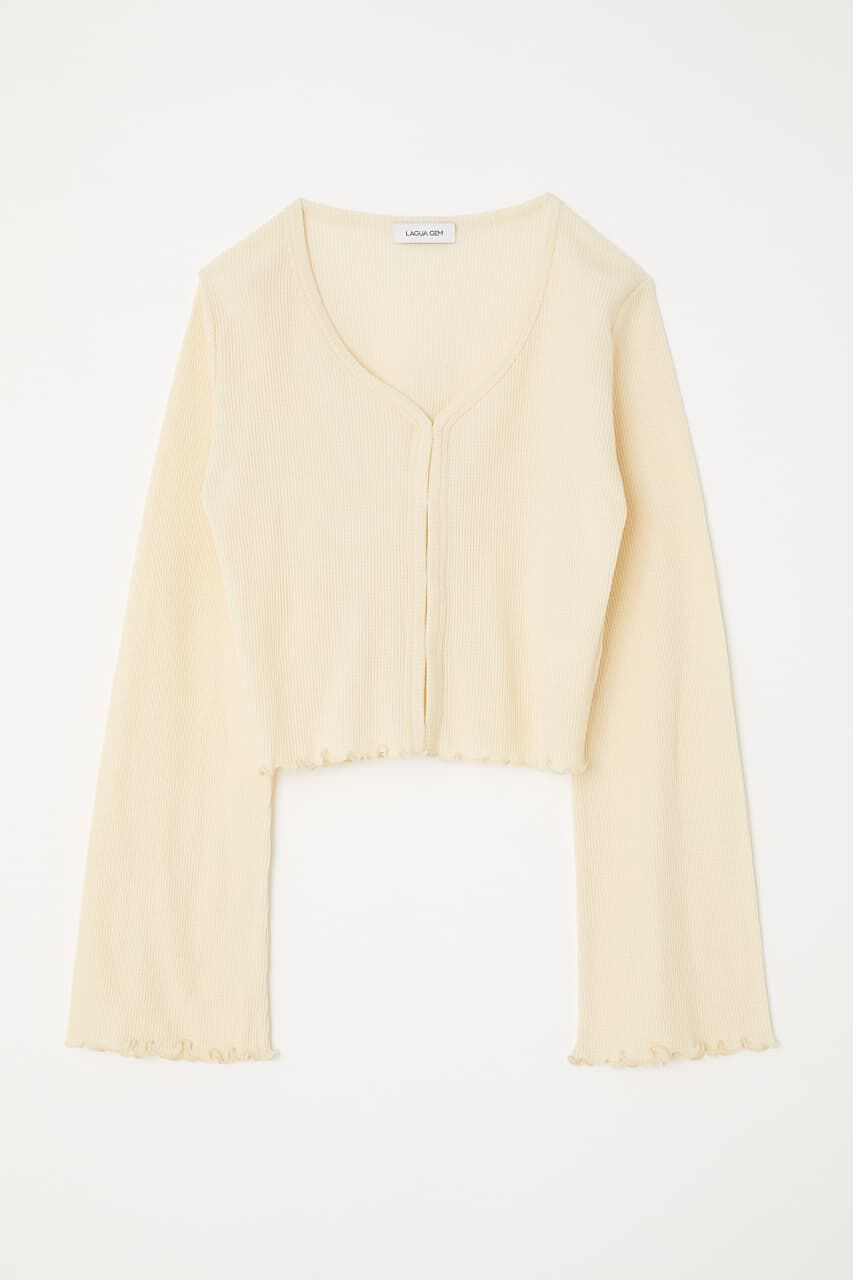 LAGUA GEM「THIN WAFFLE CROPPED TOPS」|Tシャツ・カットソー|