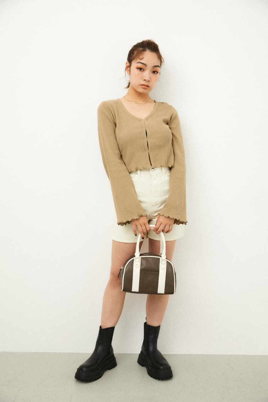 LAGUA GEM「THIN WAFFLE CROPPED TOPS」|Tシャツ・カットソー|