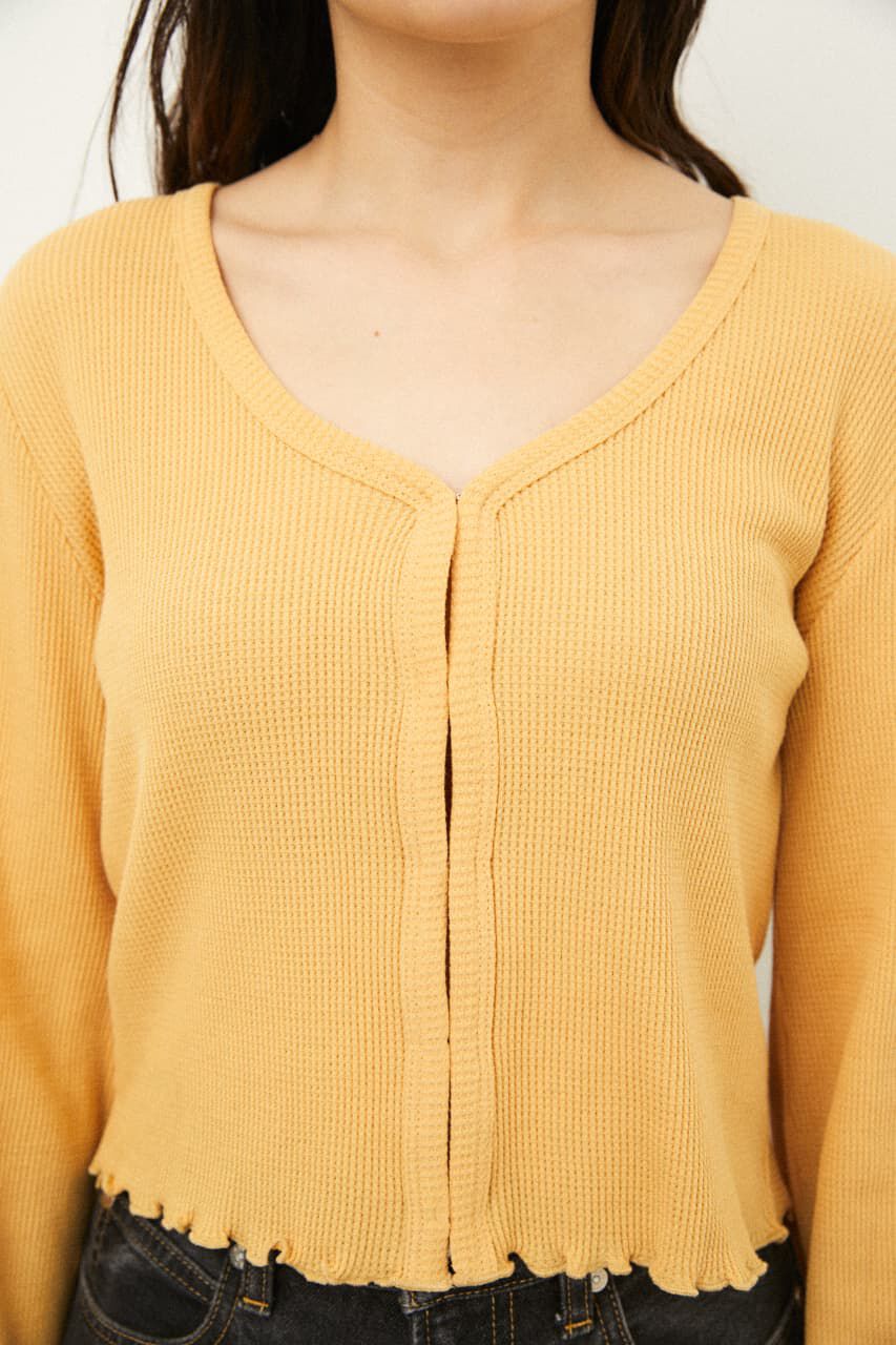 LAGUA GEM「THIN WAFFLE CROPPED TOPS」|Tシャツ・カットソー|