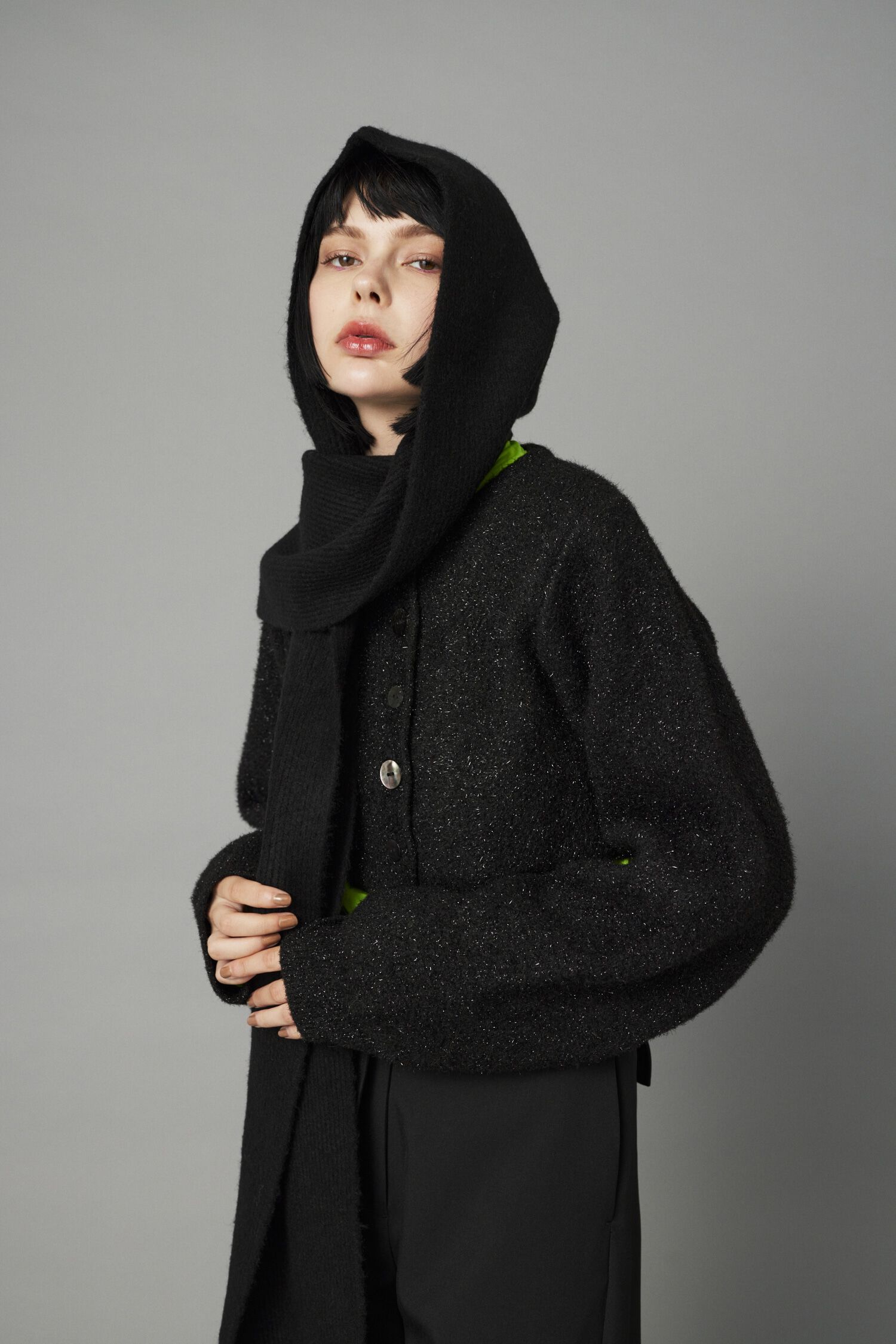 HeRIN.CYE「Knit cap mufflor」|その他|BLK