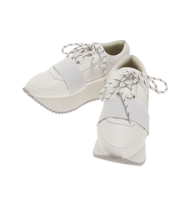 ELENDEEK「LACE UP PLATFORM SOLE SNEAKERS」|スニーカー|オフホワイト