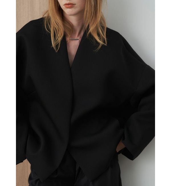 ELENDEEK「FORM SHORT CT」|ノーカラーコート|