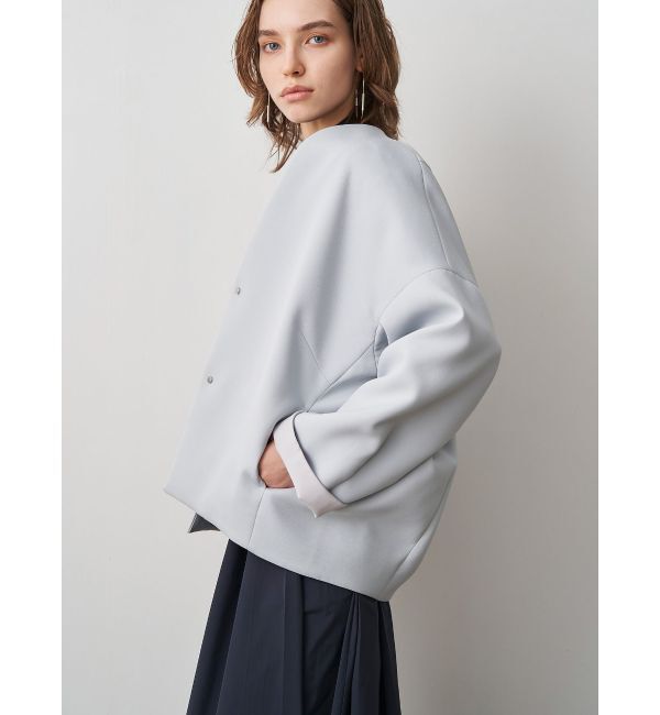 ELENDEEK「FORM SHORT CT」|ノーカラーコート|