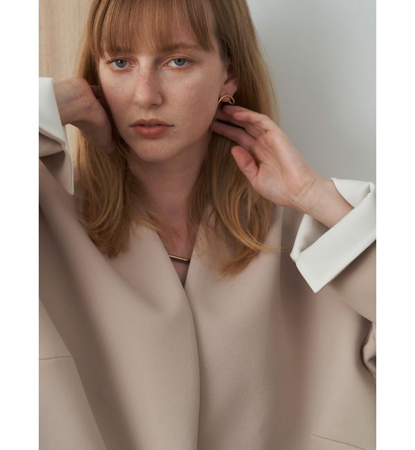 ELENDEEK「FORM SHORT CT」|ノーカラーコート|