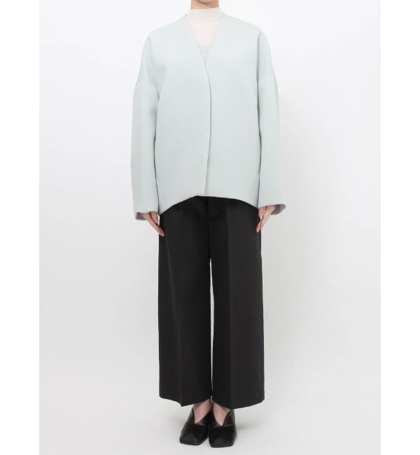 ELENDEEK「FORM SHORT CT」|ノーカラーコート|