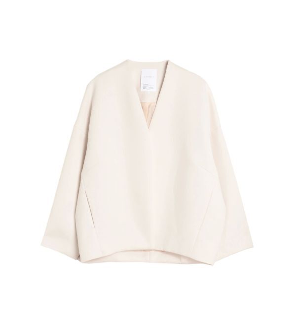 ELENDEEK「FORM SHORT CT」|ノーカラーコート|