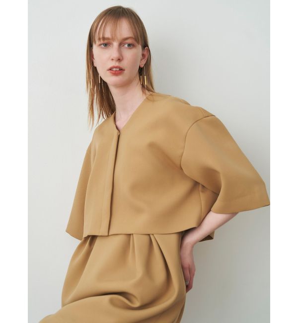 ELENDEEK「EFFORTLESS SHORT BZ」|ブルゾン・スタジャン|ベージュ