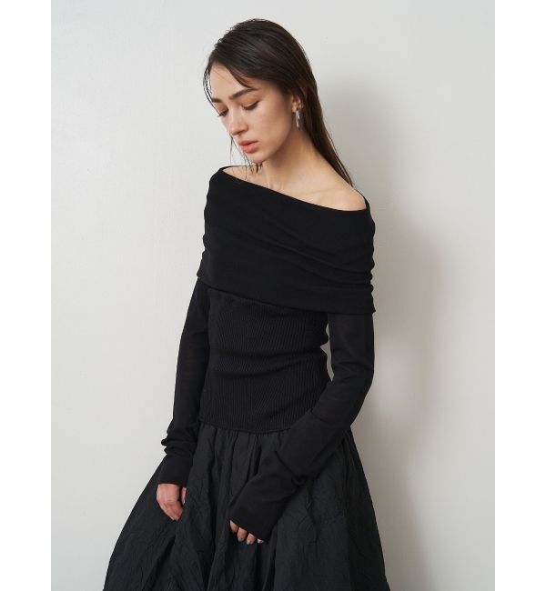 ELENDEEK「SHEER KNIT OFF SHOULDER」|ニット・セーター|