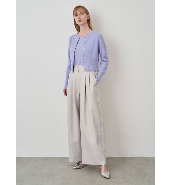 ELENDEEK「COMPACT CREW NECK TWIN KT」|カーディガン|