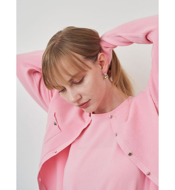 ELENDEEK「COMPACT CREW NECK TWIN KT」|カーディガン|