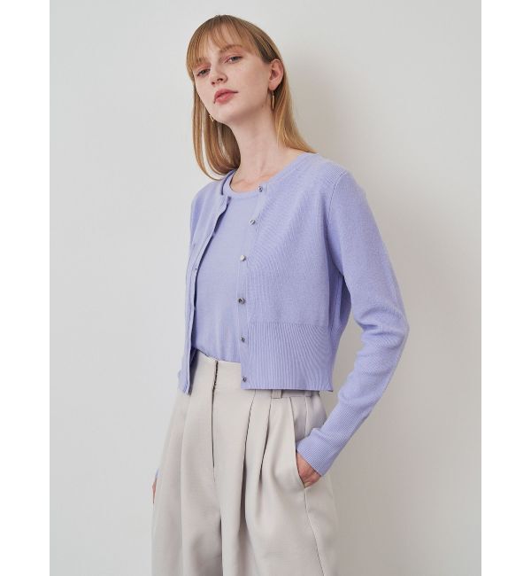ELENDEEK「COMPACT CREW NECK TWIN KT」|カーディガン|