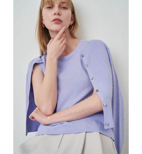 ELENDEEK「COMPACT CREW NECK TWIN KT」|カーディガン|