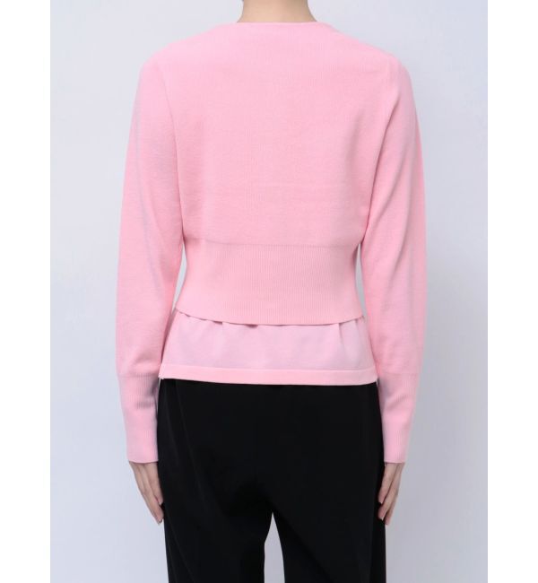 ELENDEEK「COMPACT CREW NECK TWIN KT」|カーディガン|