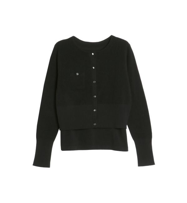 ELENDEEK「COMPACT CREW NECK TWIN KT」|カーディガン|