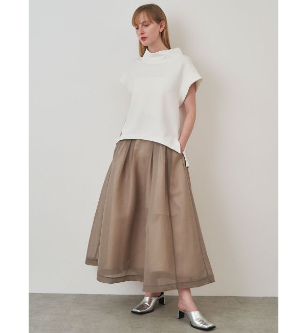 ELENDEEK「MESH BONDING FLARED SK」|スカート|