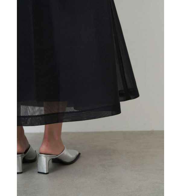 ELENDEEK「MESH BONDING FLARED SK」|スカート|