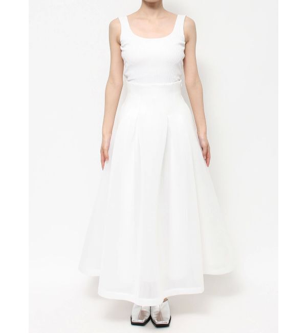 ELENDEEK「MESH BONDING FLARED SK」|スカート|