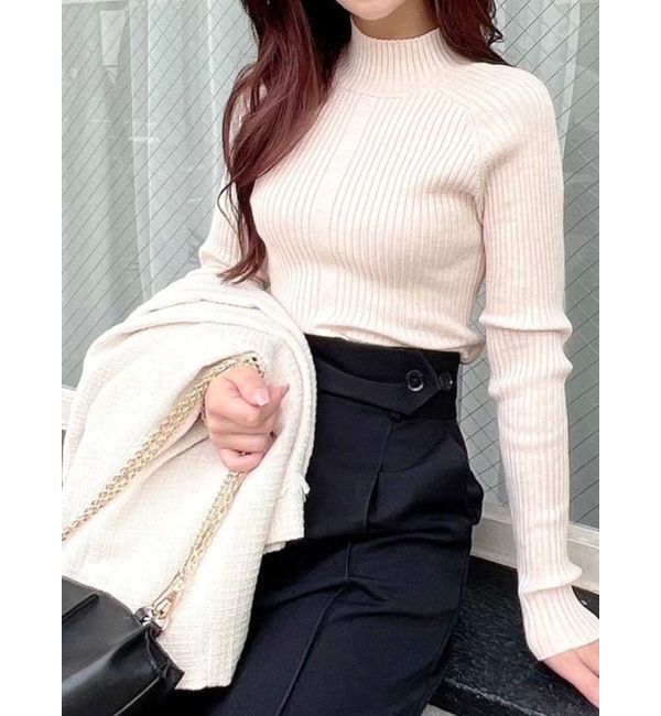 RESEXXY「ラグランベーシックニット」|ニット・セーター|アイボリー