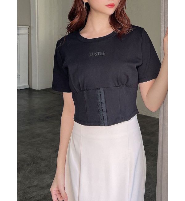 RESEXXY「コルセットTシャツ」|Tシャツ・カットソー|ブラック