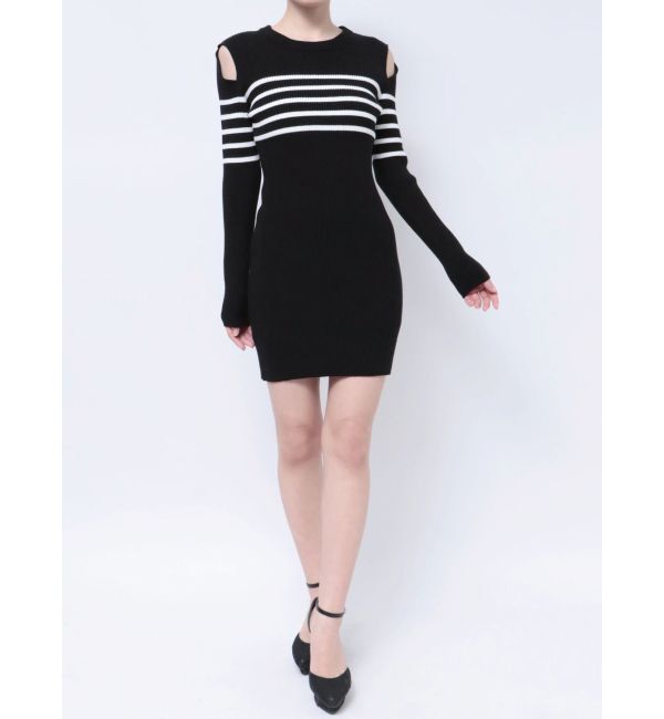 RESEXXY「ショルダーオープンタイトニットワンピース」|ワンピース|