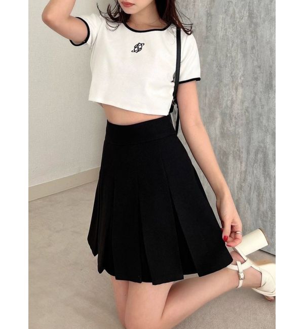 RESEXXY「プリーツデザインミニスカート」|スカート|ブラック