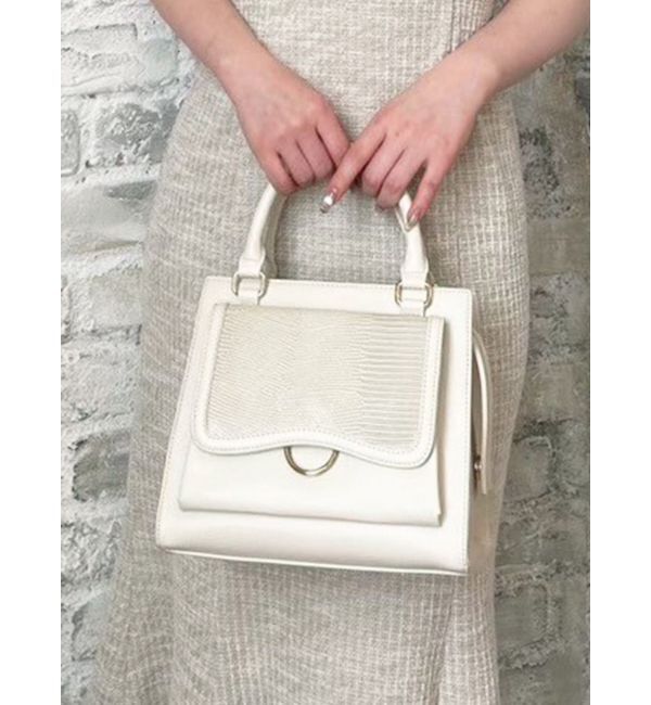 RESEXXY「ゴールドポイントハンドバッグ」|ハンドバッグ|アイボリー