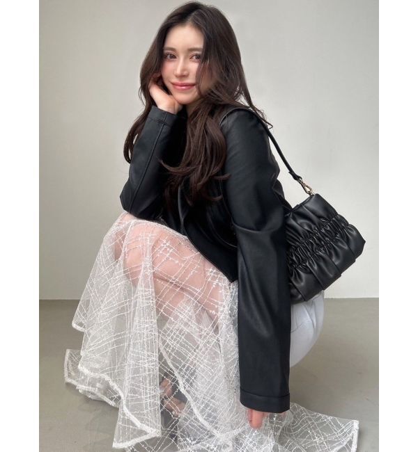 RESEXXY「スパンコールチュールZIPフレアスカート」|スカート|