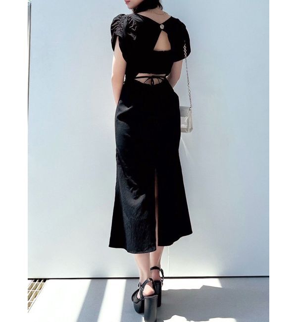 RESEXXY「バックリボンマーメイドワンピース」|ワンピース|ブラック