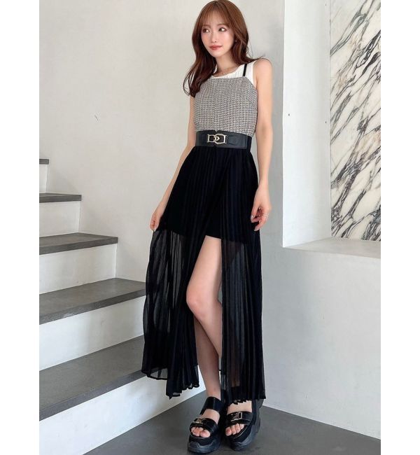 RESEXXY「ツイードレイヤードワンピース」|ワンピース|