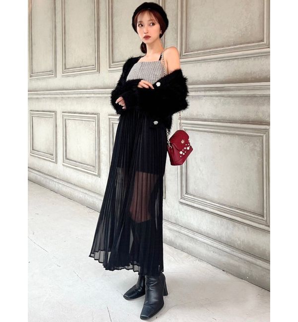 RESEXXY「ツイードレイヤードワンピース」|ワンピース|