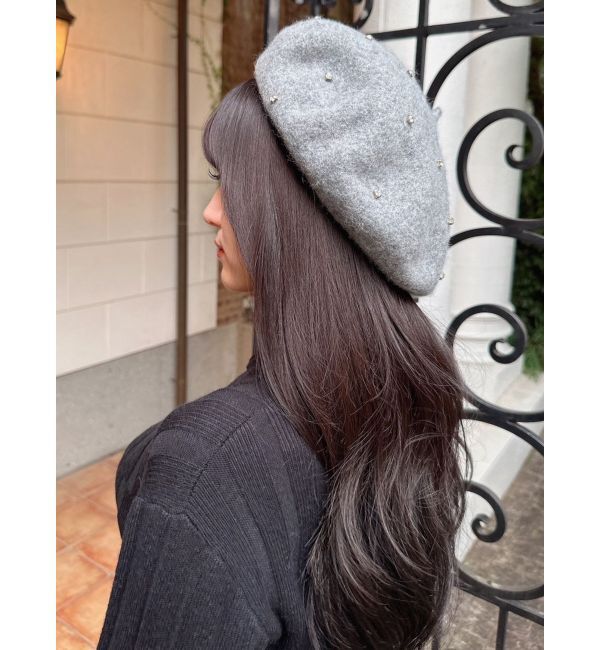 RESEXXY「ビジューポイントベレー帽」|ハンチング・ベレー帽|