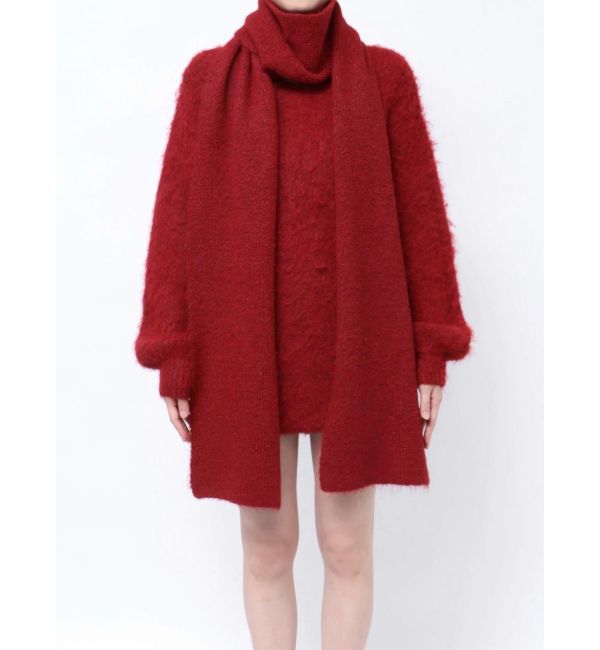 RESEXXY「ルーズマフラーニットチュニック」|ワンピース|