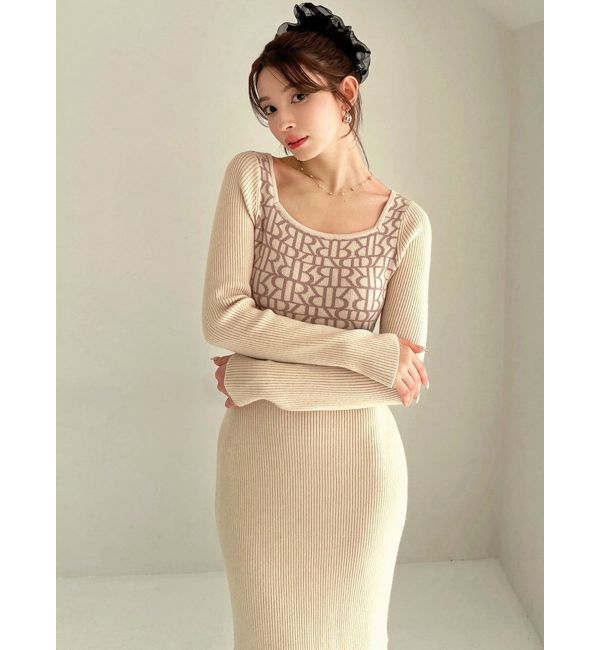 RESEXXY「ロゴジャカードマーメイドワンピース」|ワンピース|