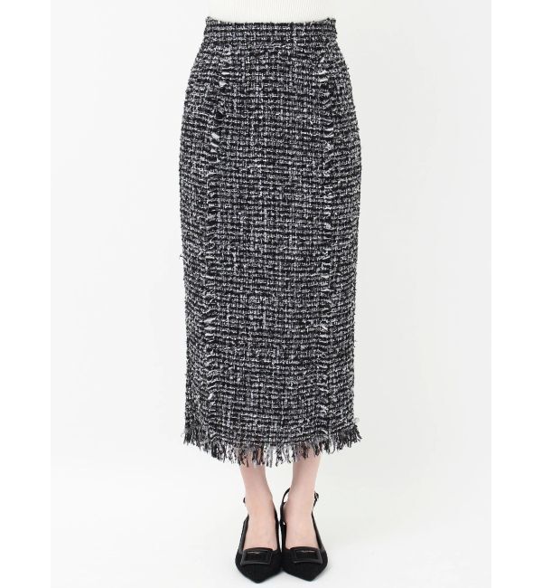 RESEXXY「【WEB限定】ツイードフリンジタイトスカート」|スカート|