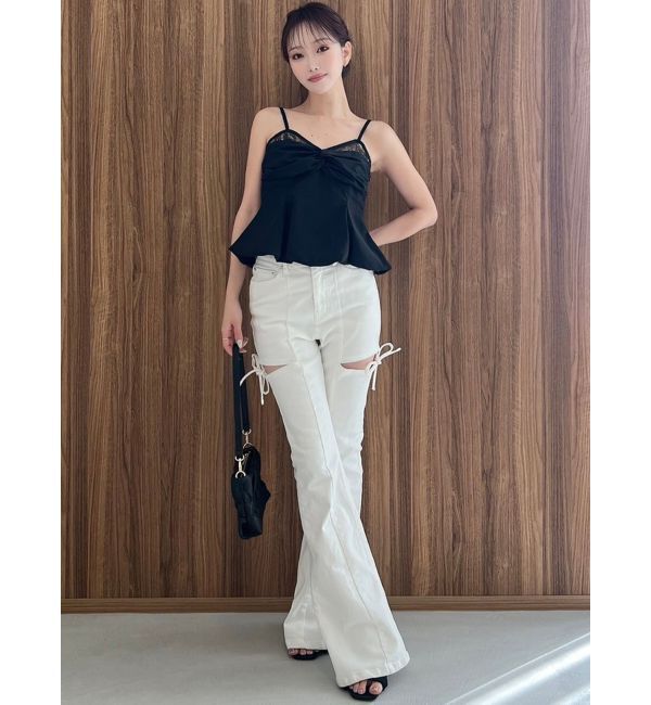 RESEXXY「カットアウトリボンデニムパンツ」|その他|