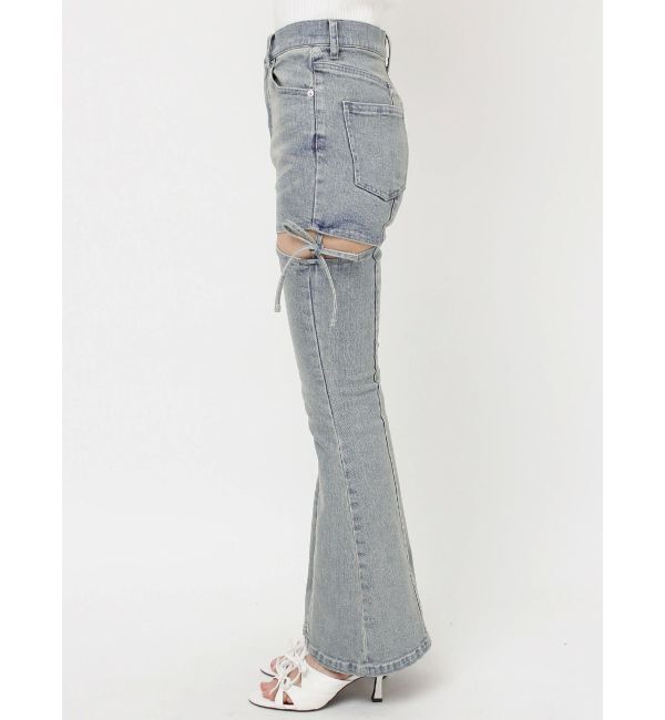 RESEXXY「カットアウトリボンデニムパンツ」|その他|