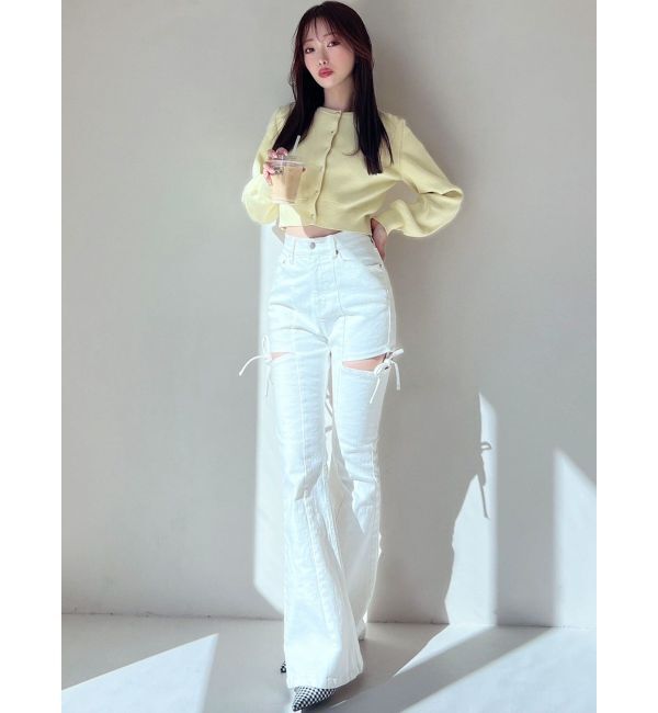 RESEXXY「カットアウトリボンデニムパンツ」|その他|