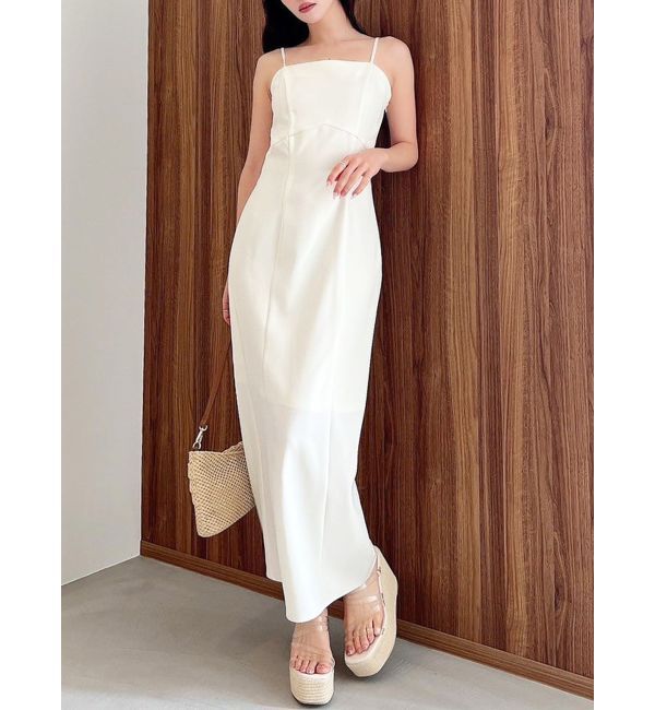 RESEXXY「Iラインキャミワンピース【セットアップ着用可能/ピンクWEB限定カラー】」|ワンピース|アイボリー