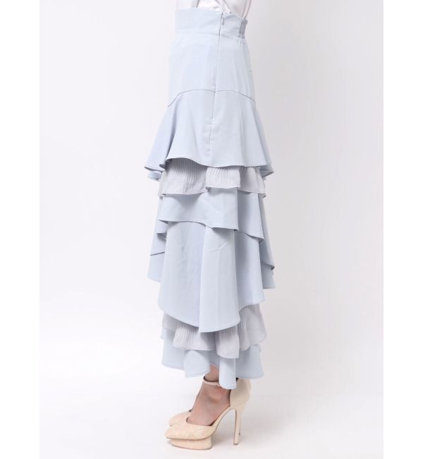 RESEXXY「プリーツヘムラッフルフレアスカート」|スカート|