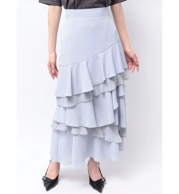 RESEXXY「プリーツヘムラッフルフレアスカート」|スカート|