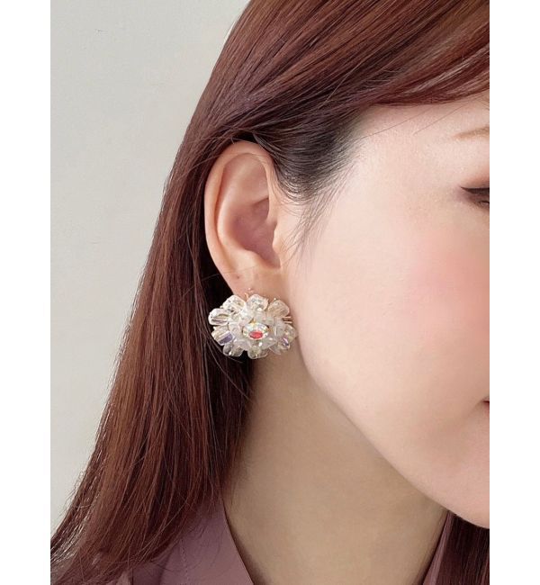 RESEXXY「ビーズビックフラワーピアス」|ピアス|