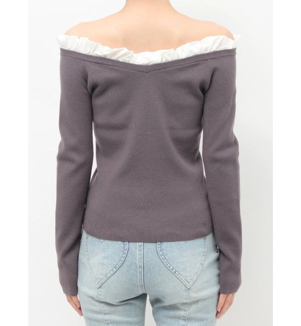 RESEXXY「ホイップフリルVネックニット」|ニット・セーター|