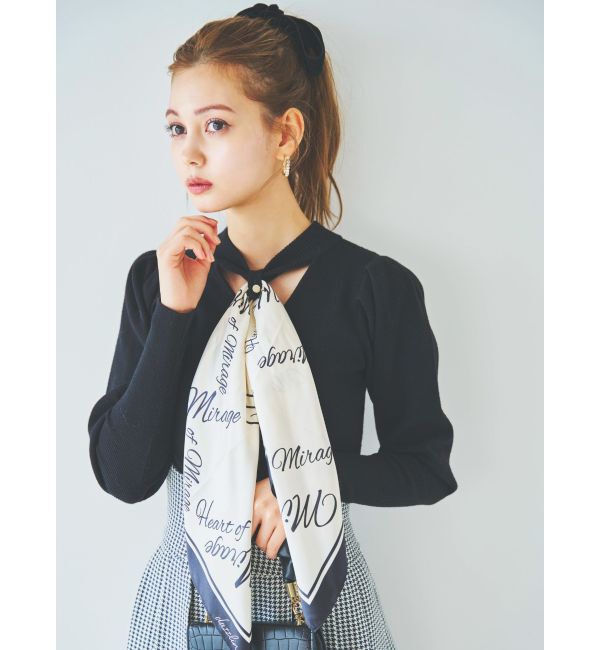 dazzlin「メッセージスカーフメニーウェイトップス」|ニット・セーター|