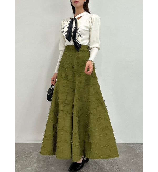 dazzlin「メッセージスカーフメニーウェイトップス」|ニット・セーター|