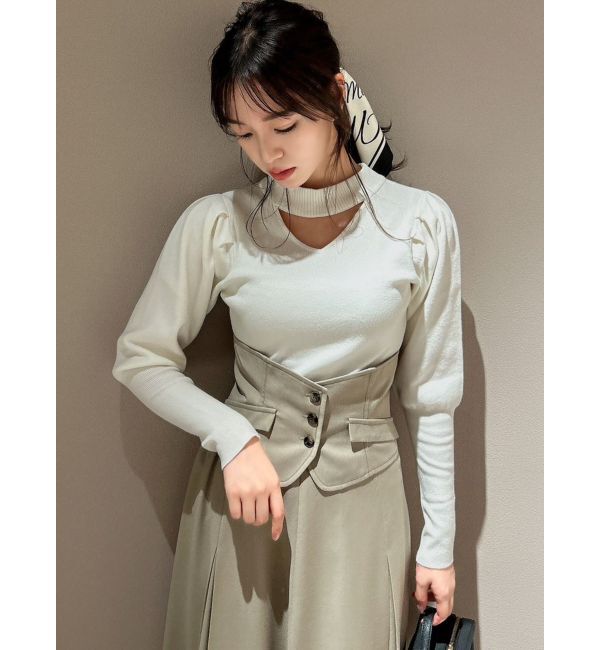 dazzlin「メッセージスカーフメニーウェイトップス」|ニット・セーター|