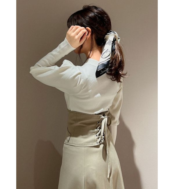 dazzlin「メッセージスカーフメニーウェイトップス」|ニット・セーター|