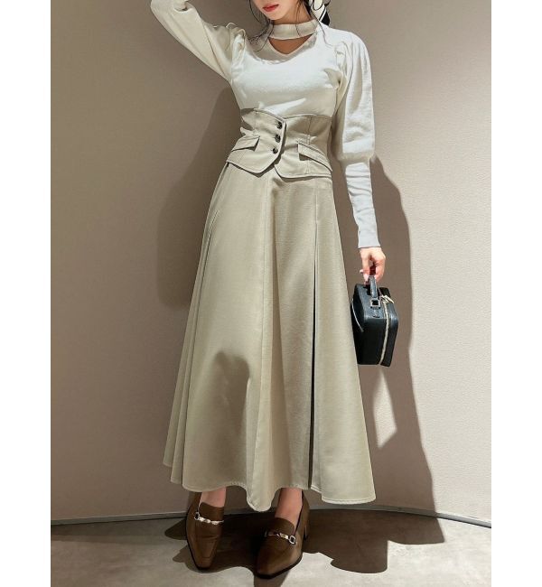 dazzlin「メッセージスカーフメニーウェイトップス」|ニット・セーター|