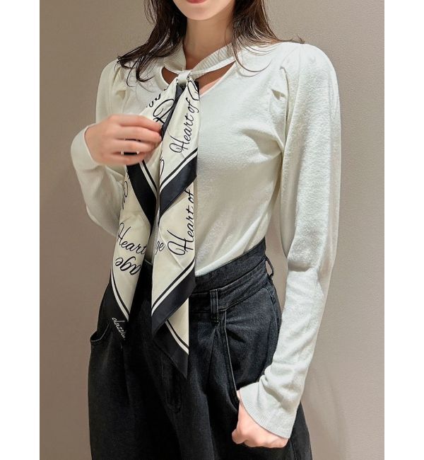 dazzlin「メッセージスカーフメニーウェイトップス」|ニット・セーター|