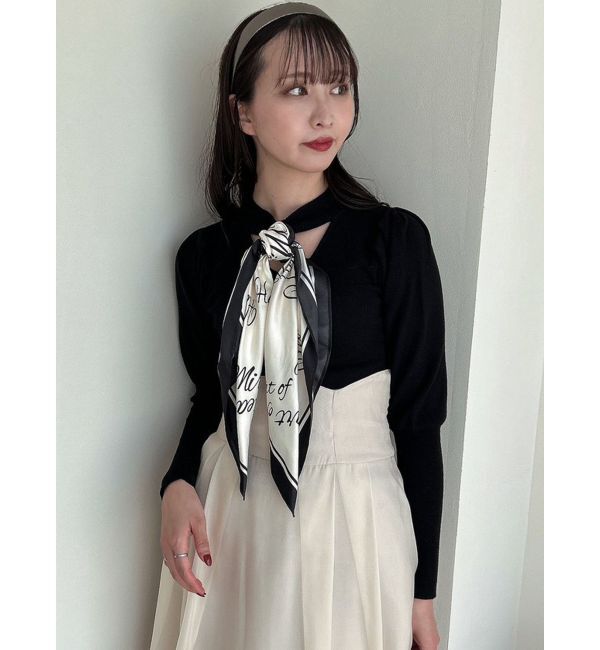 dazzlin「メッセージスカーフメニーウェイトップス」|ニット・セーター|